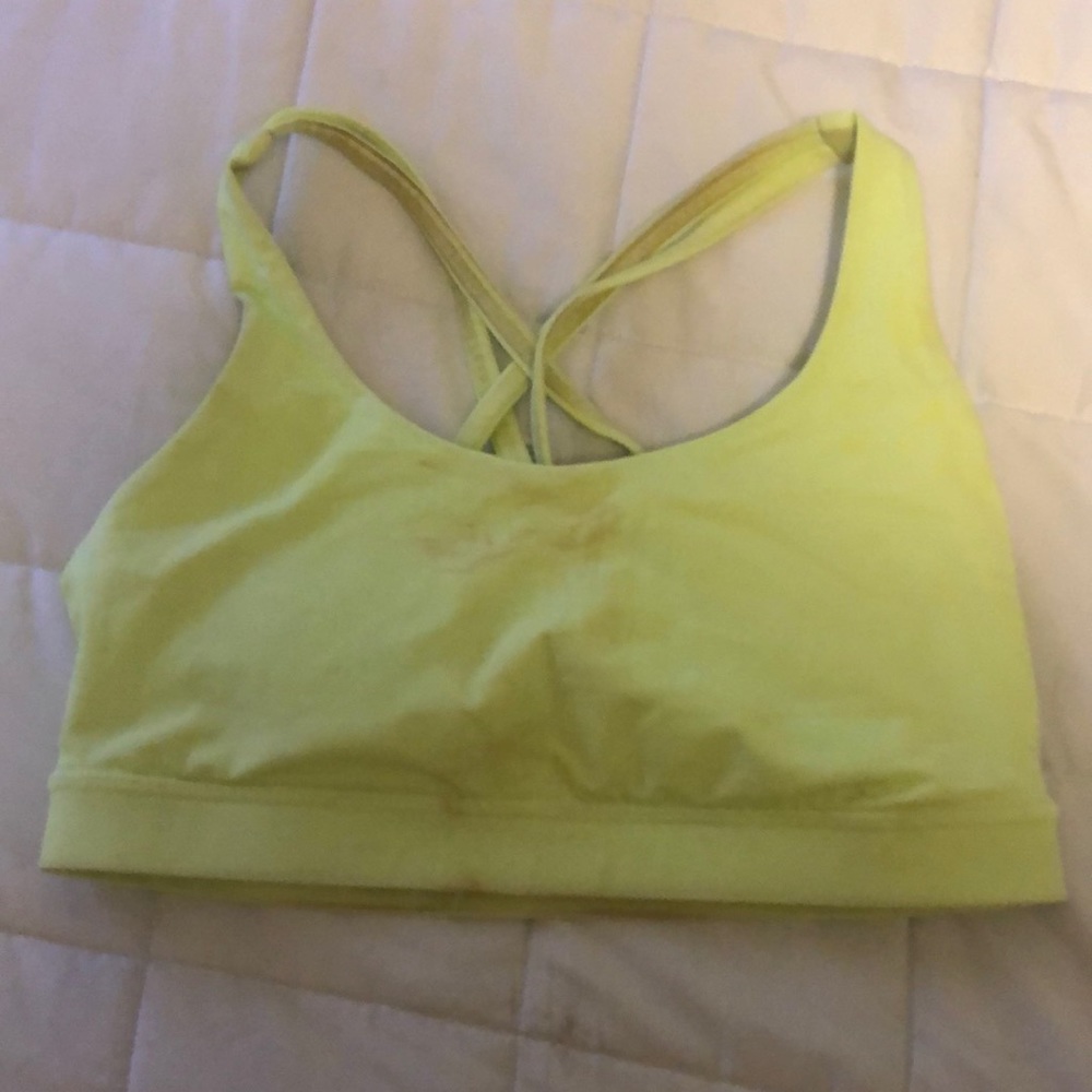 Lime lulu lemon sports bra